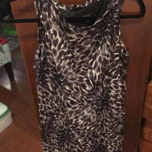 Brown patterned Ann Taylor dress. Size 6P